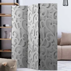 Wohnen Vintage Möbel*Faltbarer Paravent mit Ornament Muster - Yisela