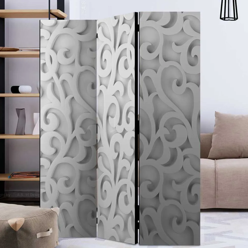 Wohnen Vintage Möbel*Faltbarer Paravent mit Ornament Muster - Yisela