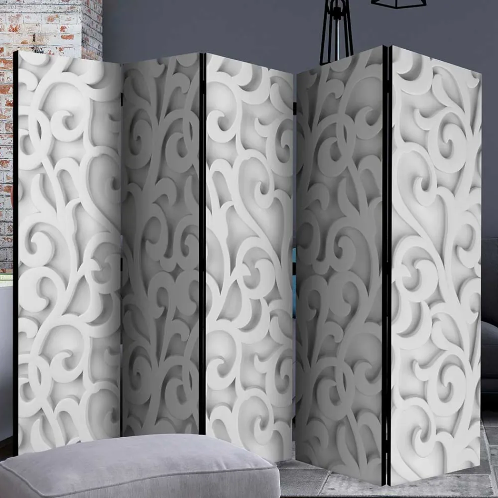 Wohnen Vintage Möbel*Faltbarer Paravent mit Ornament Muster - Yisela