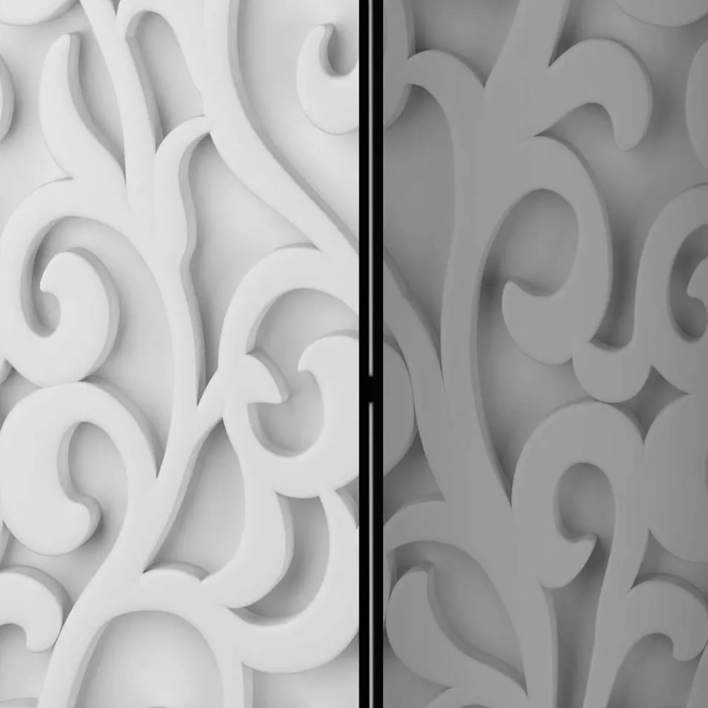 Wohnen Vintage Möbel*Faltbarer Paravent mit Ornament Muster - Yisela