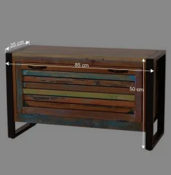 Wohnen Garderoben|Garderoben*Farbenfrohe Flureinrichtung im Shabby Chic - Vosbadus (vierteilig)