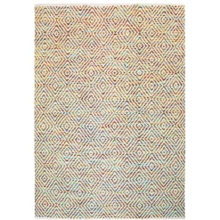 Wohnen Farbenfroher Teppich mit Rauten Muster - Elynas