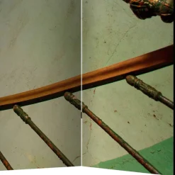 Wohnen Wohnzimmer-Regale|Paravents*Farbig bedruckter Paravent mit Motiv Wendeltreppe - Eprisa