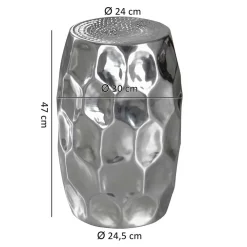 Wohnen Fassförmiger Designtisch aus Aluminium - Herri