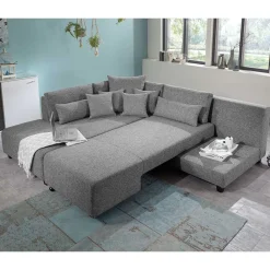 Wohnen Sofas|Sofa*Federkern Eckcouch mit Schlaffunktion - Roseanna
