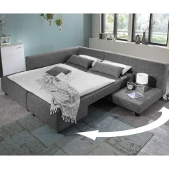 Wohnen Sofas|Sofa*Federkern Eckcouch mit Schlaffunktion - Roseanna