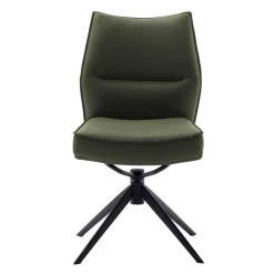 Wohnen Federkern Lederstühle in Oliv Grün - Synfrunia (2er Set)