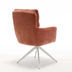 Wohnen Weiße Möbel|Küchenstühle*Federkern-Armlehnenstuhl in Kupfer Rotbraun - Coriga (2er Set)