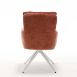 Wohnen Weiße Möbel|Küchenstühle*Federkern-Armlehnenstuhl in Kupfer Rotbraun - Coriga (2er Set)