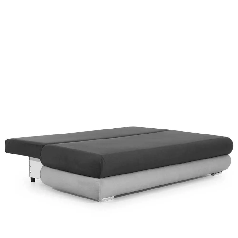 Wohnen Federkern-Bettsofa in Dunkelgrau und Schwarz - Jarah