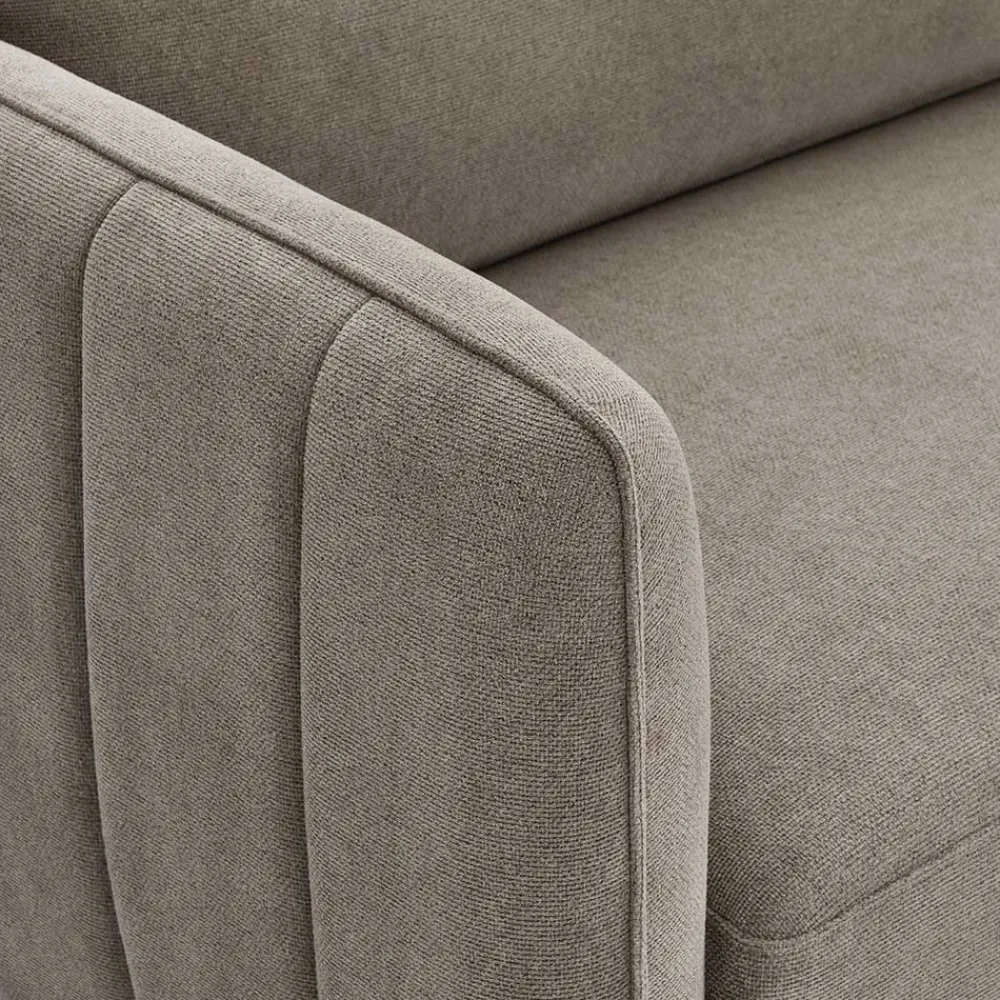 Wohnen Federkernsofa in Beige Stoffbezug - Ordinia