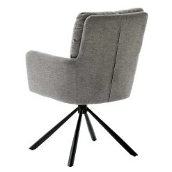 Wohnen Wohnzimmerstühle*Federkern-Tischsessel in Grau - Castalla (2er Set)