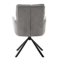 Wohnen Wohnzimmerstühle*Federkern-Tischsessel in Grau - Castalla (2er Set)