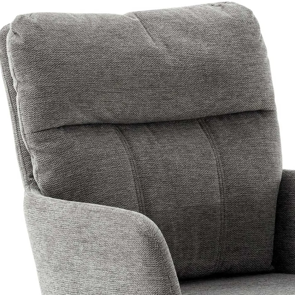 Wohnen Wohnzimmerstühle*Federkern-Tischsessel in Grau - Castalla (2er Set)