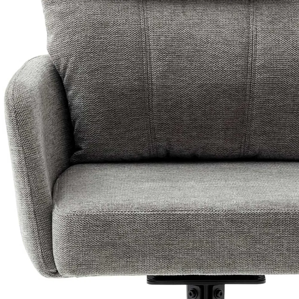 Wohnen Wohnzimmerstühle*Federkern-Tischsessel in Grau - Castalla (2er Set)