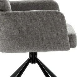 Wohnen Wohnzimmerstühle*Federkern-Tischsessel in Grau - Castalla (2er Set)