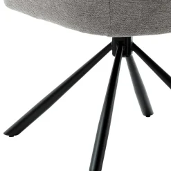 Wohnen Wohnzimmerstühle*Federkern-Tischsessel in Grau - Castalla (2er Set)