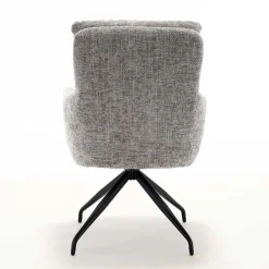 Wohnen Designermöbel*Federkern-Tischsessel in Grau - Kumin (2er Set)