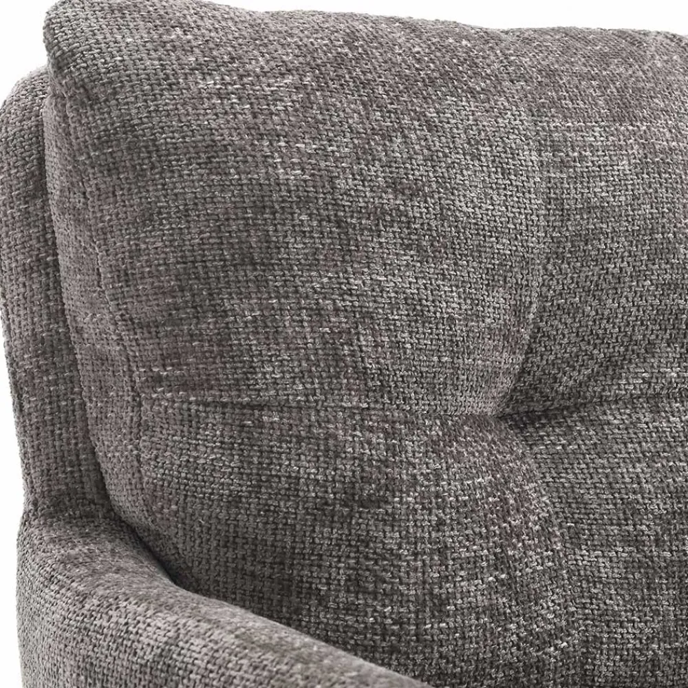 Wohnen Designermöbel*Federkern-Tischsessel in Grau - Kumin (2er Set)