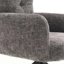 Wohnen Designermöbel*Federkern-Tischsessel in Grau - Kumin (2er Set)