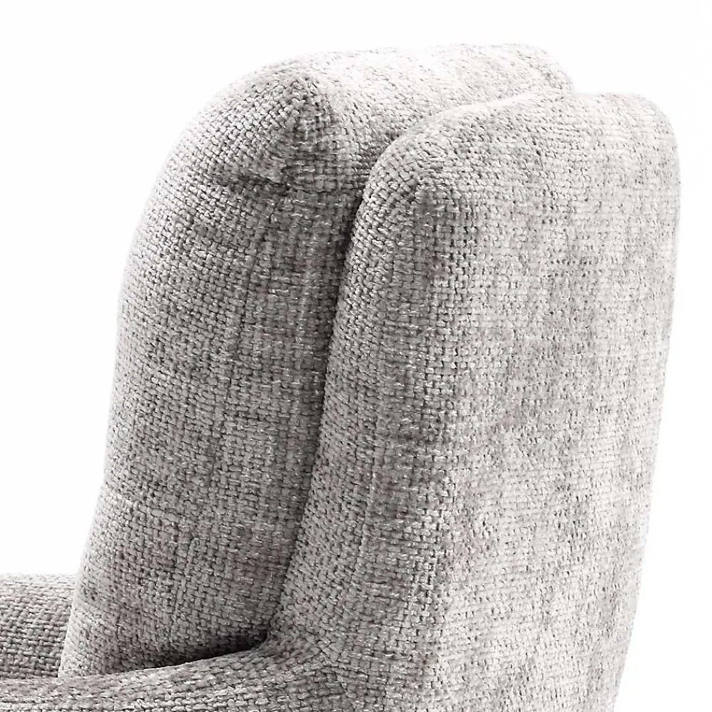 Wohnen Designermöbel*Federkern-Tischsessel in Grau - Kumin (2er Set)