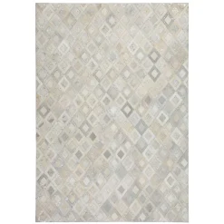 Wohnen Fellteppich Patchwork im Rautendesign - Bruce