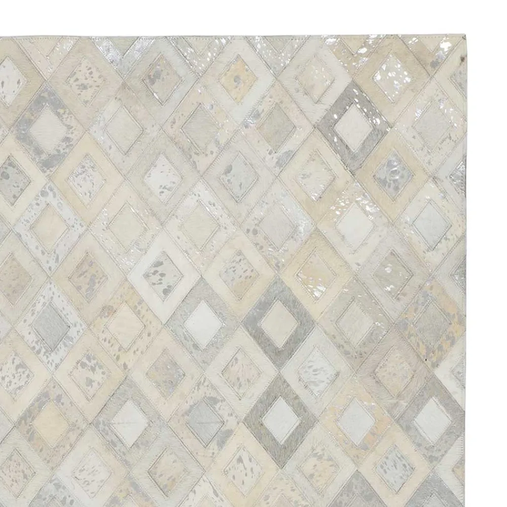 Wohnen Fellteppich Patchwork im Rautendesign - Bruce