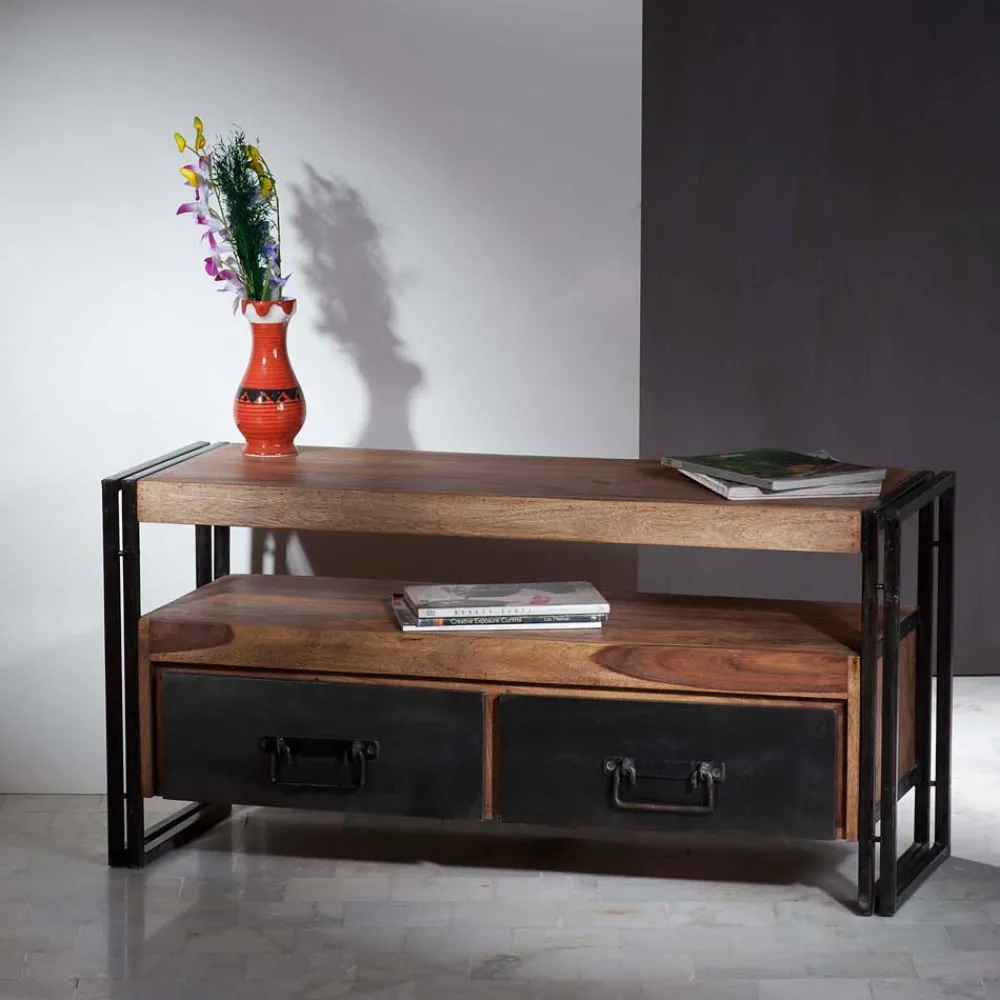 Wohnen Fernsehtisch Mendoza aus Akazie Massivholz