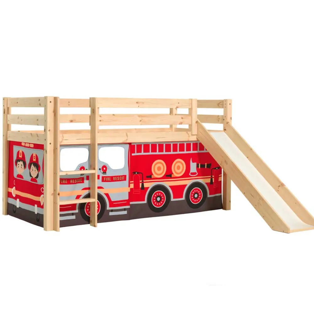 Wohnen Feuerwehr Hochbett mit Rutsche - Lazura