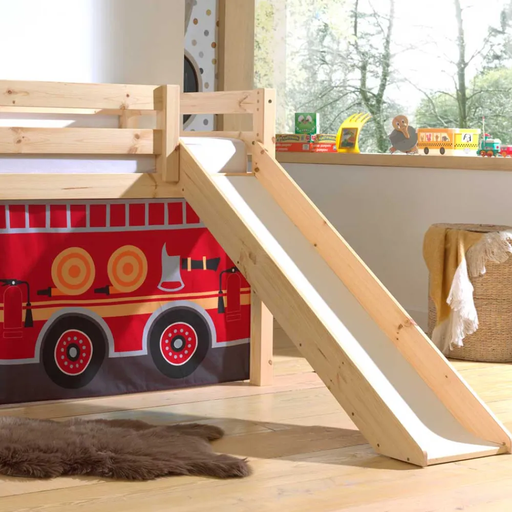 Wohnen Feuerwehr Hochbett mit Rutsche - Lazura