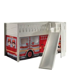 Wohnen Kinderbetten*Feuerwehr Spielbett mit schräger Rutsche - Cosmona