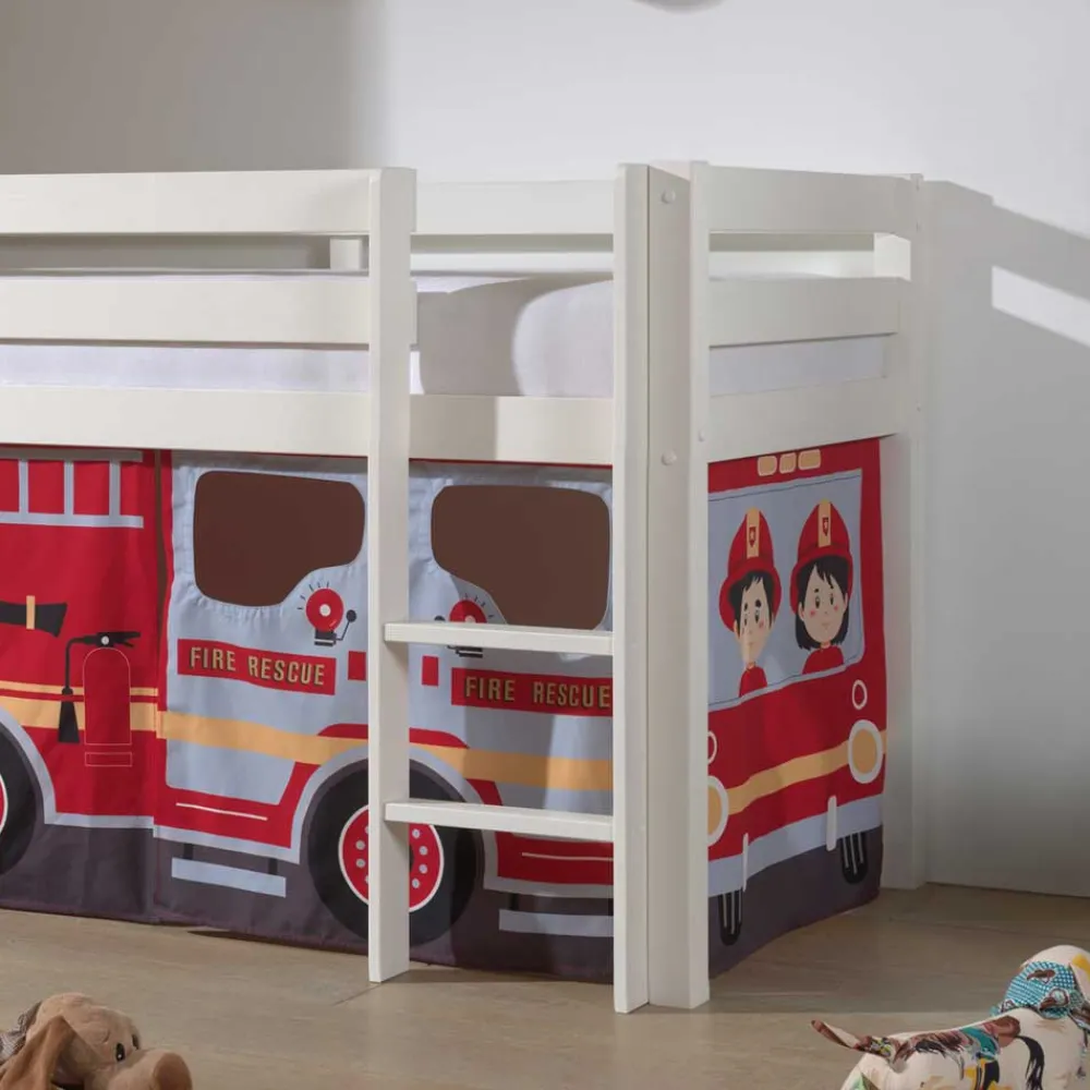 Wohnen Kinderbetten*Feuerwehrbett Hochbett aus Kiefer Massivholz - Montego