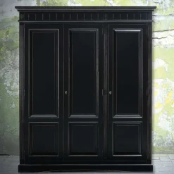 Wohnen Vintage Möbel*Fichte Kleiderschrank Miro in Schwarz