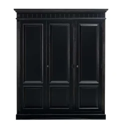 Wohnen Vintage Möbel*Fichte Kleiderschrank Miro in Schwarz