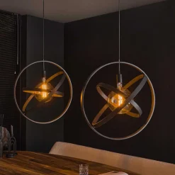 Wohnen Lampen & Leuchten*2-flammige Design Hängeleuchte aus Metall - Salines