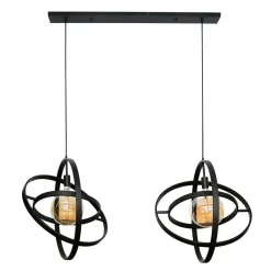 Wohnen Lampen & Leuchten*2-flammige Design Hängeleuchte aus Metall - Salines