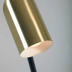 Wohnen Lampen & Leuchten*2-flammige Design Stehlampe in Messing - Lounger