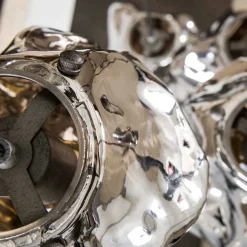 Wohnen 5-flammige Designer Pendelleuchte in Felsstein Optik - Mantua