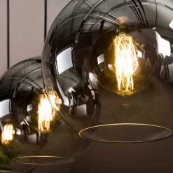 Wohnen 3-flammige Hängelampe mit Glas Kugel Schirmen - Vetrano