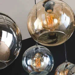 Wohnen 7-flammige Hängelampe mit Glas Schirmen - Darpanos