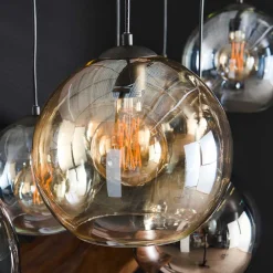 Wohnen 7-flammige Hängelampe mit Glas Schirmen - Darpanos