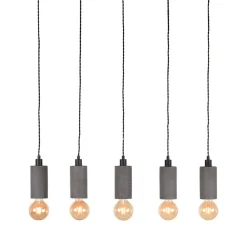 Wohnen Lampen & Leuchten*5-flammige Hängeleuchte aus Beton und Metall - Canopuss