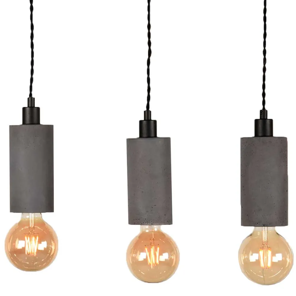 Wohnen Lampen & Leuchten*5-flammige Hängeleuchte aus Beton und Metall - Canopuss