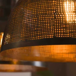 Wohnen 2-flammige Hängeleuchte in Bronze Antik - Jaines