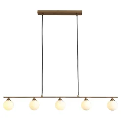 Wohnen Lampen & Leuchten*5-flammige Hängeleuchte in Messingfarben - Liselo