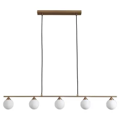 Wohnen Lampen & Leuchten*5-flammige Hängeleuchte in Messingfarben - Liselo