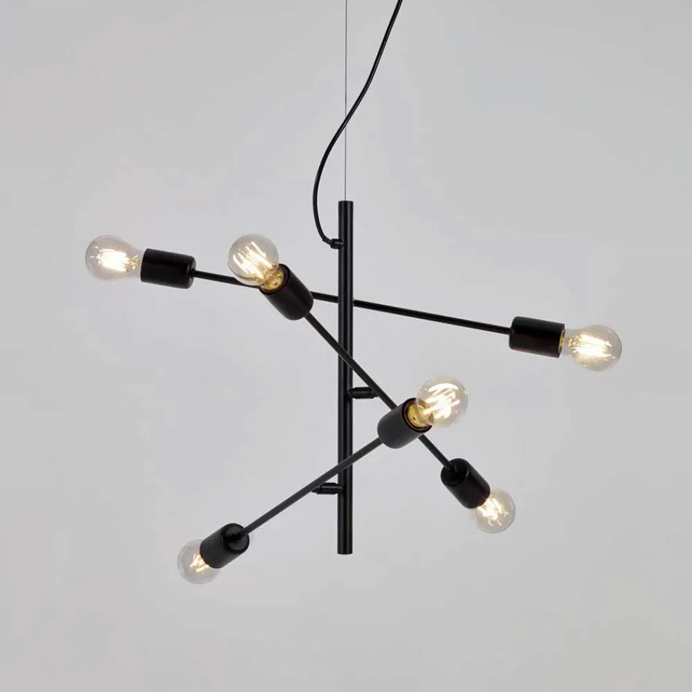 Wohnen 6-flammige Hängeleuchte minimalistisch - Evyla