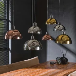 Wohnen 7-flammige Hängeleuchte mit Glasschirmen - Liselo