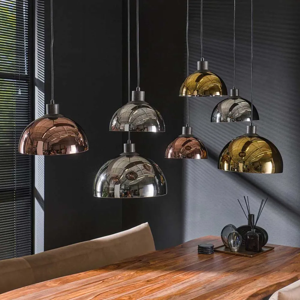 Wohnen 7-flammige Hängeleuchte mit Glasschirmen - Liselo