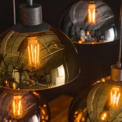 Wohnen 7-flammige Hängeleuchte mit Glasschirmen - Liselo